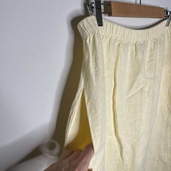 Vintage Maxi Linen Skirt Pockets Beach Women’s M Minimalist Boho 32-36” Waist - Picture 2 of 6